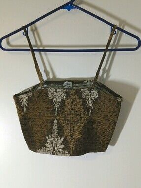 Hawaiian Green Crop Top With Straps